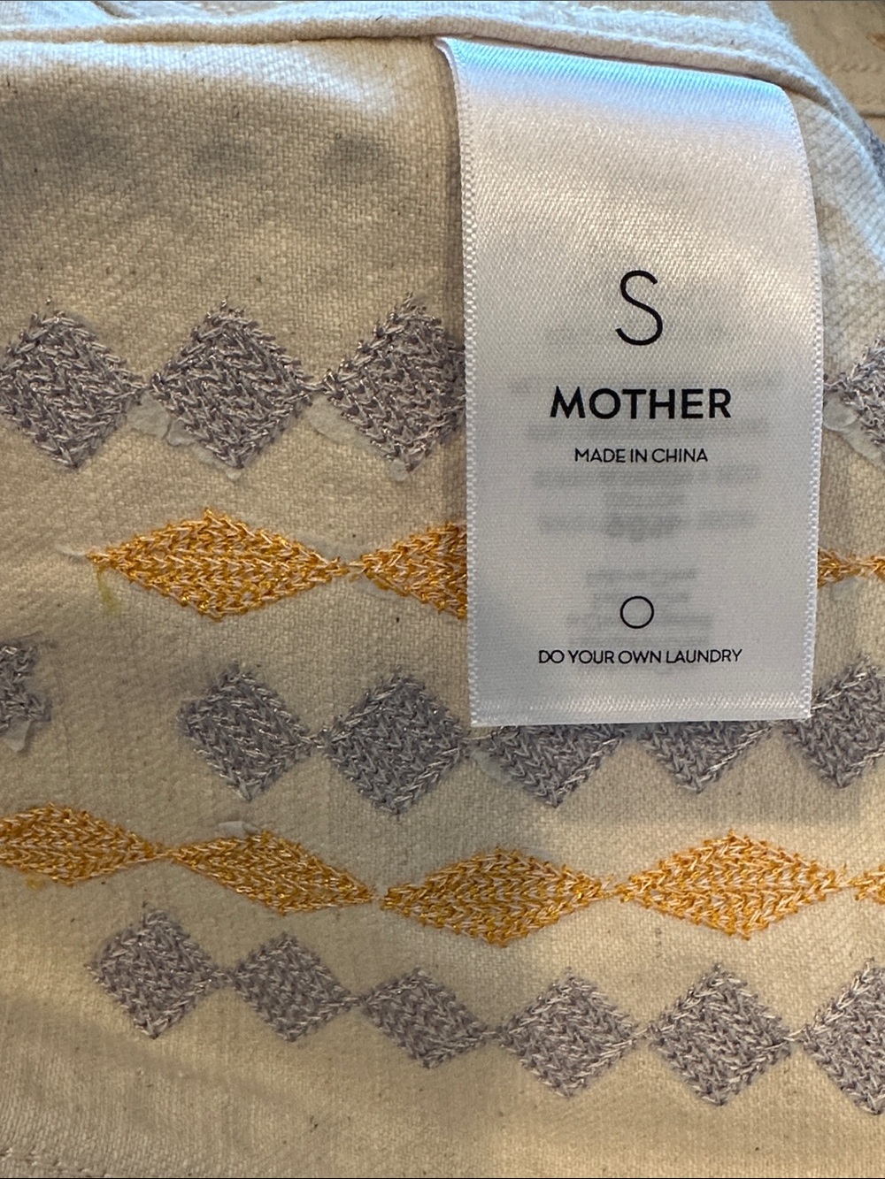MOTHER The Bruiser Appliquéd Studded Denim Jacket New! - Picture 15 of 16